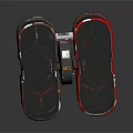 Modern Electronic Cleaning Devices With Mesh Surface And Red Yellow Accents