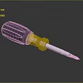 Professional Hardware Screwdriver with Black Handle Yellow Grip and Silver Tip for Home Repair