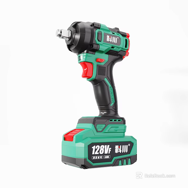 High Performance Green And Black Electric Drill Kechuan 128W Power Tool For Industrial Tasks 3d model 