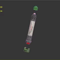 Industrial Device With Green Top Gray Body White Label And Red Base