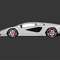 White Modern Sports Car With Sleek Aerodynamic Body And Unique Headlights