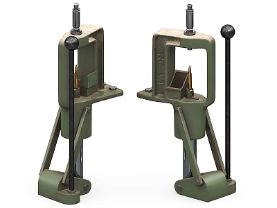 Green Industrial Mechanical Clamps With Metal Frame And Adjustable Handles 3d model