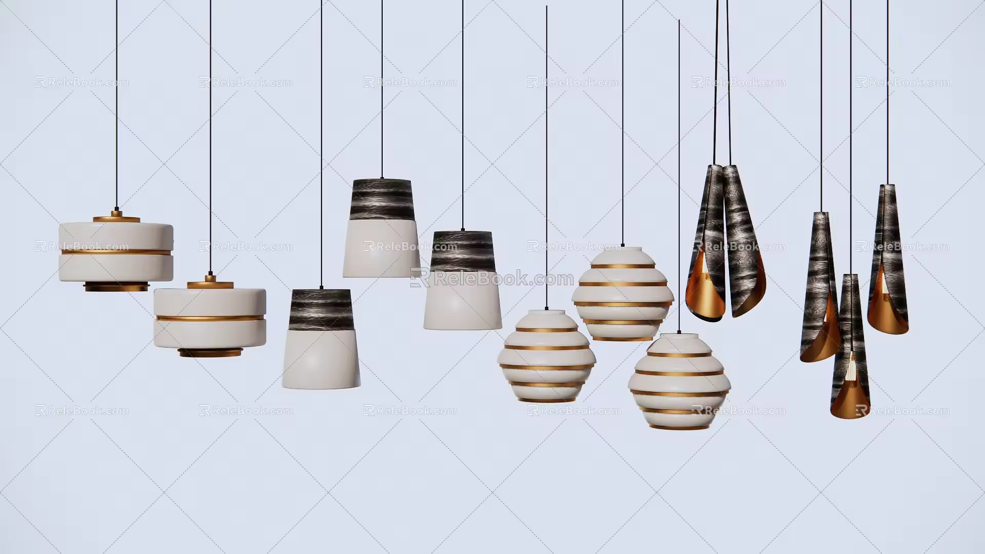 Modern chandelier ceiling lamp 3d model