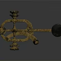 Brass Colored Vintage Hardware Tool with Adjustable Knobs and Clamping Mechanism