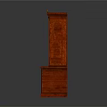 Classic Mahogany Bookcase With Glass Doors Display Shelves And Bottom Cabinets