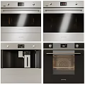 Modern Built In Kitchen Appliances With Digital Display And Stainless Steel Design