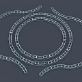 Industrial Equipment Circular Conveyor Track System for Automation and Logistics Applications