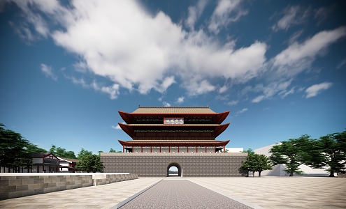 Chinese ancient building 3d model