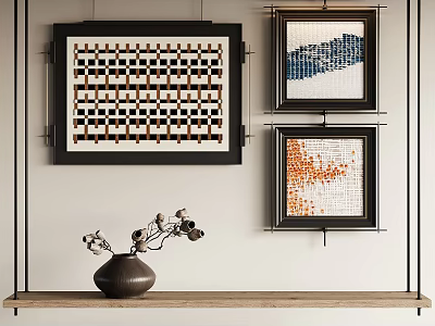 Middle Ancient Style Decorative Painting 3d model