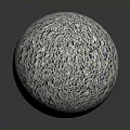 Decorative Wood Stone Sphere With Textured Surface And Mixed Material Design 3d model