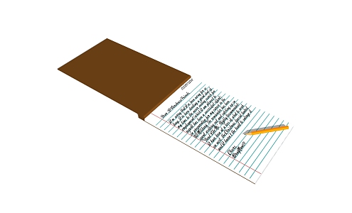 Notebook 3d model