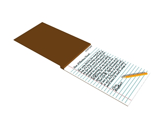 Notebook 3d model