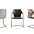 Modern Office Chairs In Different Colors With Metal Frame For Workspace