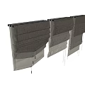 Stylish Gray Pleated Curtains With Various Folding Designs For Home Decor