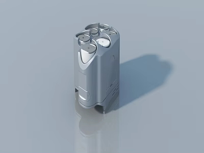 Silver Metal Hinge Component for Swing Door with Durable Hardware Design 3d model