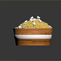Elegant Jewelry Design Featuring Golden Circular Ornaments and White Pearl Accents on Wooden Display Surface