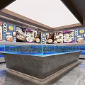 Modern Front Desk Hall Front Desk 3d model