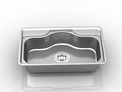 Stainless Steel Double Bowl Kitchen Sink With Modern Design And Smooth Surface 3d model