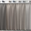 Modern Neutral Gradient Curtains With Soft Velvet Texture And Decorative Top Balls