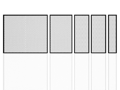 Modern Indoor Partition Design With Mesh Panels And Various Sizes 3d model
