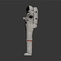 White Astronaut Spacesuit with Open Arms Design and Helmet Equipment Features 3d model