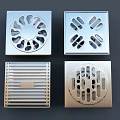 Stainless Steel Bathroom Floor Drains With Various Patterns And Designs 3d model