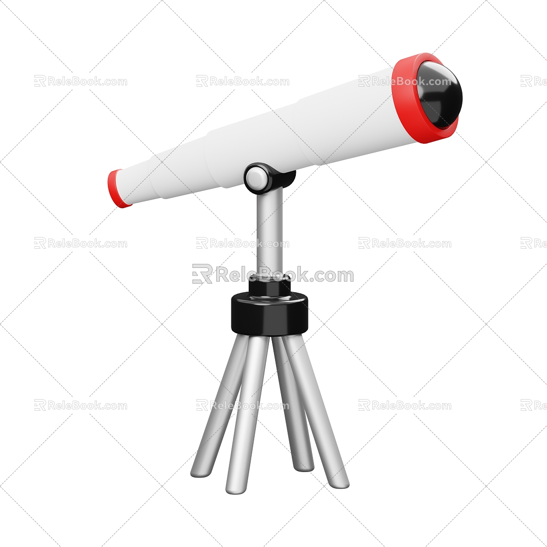 Telescope Space Telescope Cartoon Telescope 3d model