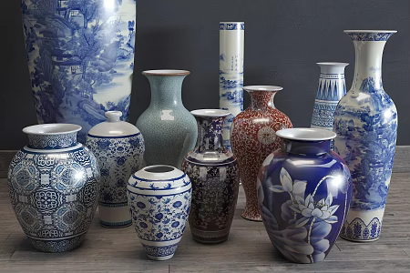 Chinese Ceramic Vase 3d model