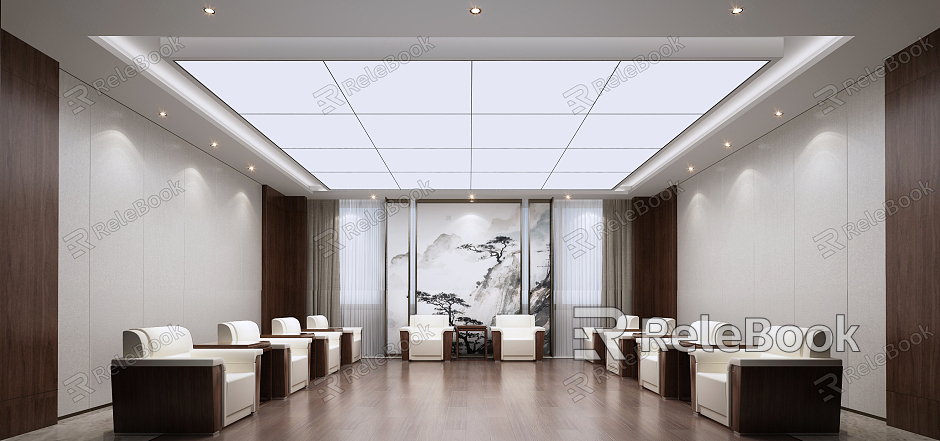 New Chinese Reception Room VIP Reception Room model