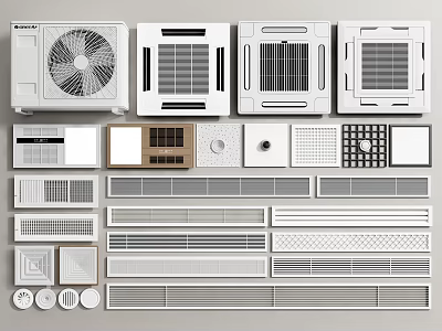 Modern Air Outlet Air Conditioning Outlet Central Air Conditioning Air Conditioning External Unit 3d model