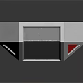 Gray And Red Medical Container With Red Cross Symbol And Geometric Design