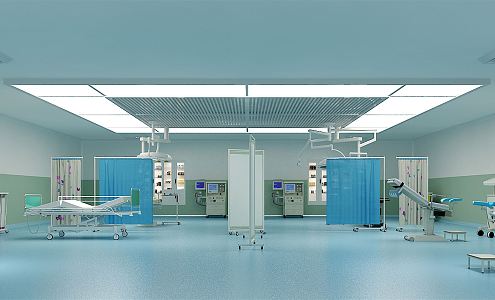 Modern operating room Hospital operating room 3d model