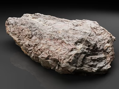 Natural Raw Wood Stone Piece With Rough Surface And Organic Texture 3d model