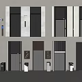 Modern Elevator Door Designs With Various Styles Metal Finishes And Lobby Signage 3d model