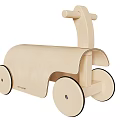 Wooden Building Blocks Toys for Kids Including Rocking Horse Airplane Trailer and Tricycle