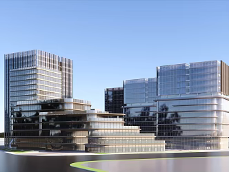 modern office building 3d model