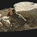 Natural Stone And Wood Materials For Construction And Decoration Projects 3d model