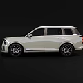 White Sleek Modern Luxury SUV Featuring Front Fascia Grille LED Headlights And Alloy Wheels