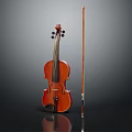 Classical Wooden Violin And Bow For Musical Performance And Practice