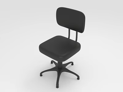 Modern Black Office Chair With Sleek Design Five Star Base And Caster Wheels 3d model