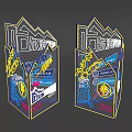 Illuminated 3D Neon Decorative Lights With Architectural Patterns And Modern Design