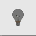 Transparent Light Bulb With Filament Structure And Metal Threaded Base For Home Furniture