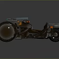 Futuristic Metallic Silver Motorcycle With Large Wheels Number 13 And Sleek Design