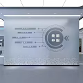 Environmental Technology Corporate Exhibition Hall With Honor Display And Modern Design