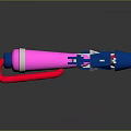 Colorful Toy Weapon Featuring Shark Logo Pink Blue Red Rocket Launcher Design For Kids Play