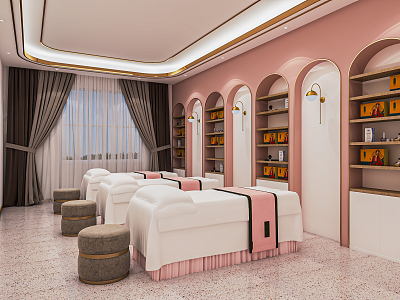 Modern SPA Beauty Salon Room Club Physiotherapy Room Beauty Salon Massage Room Massage Bed 3d model