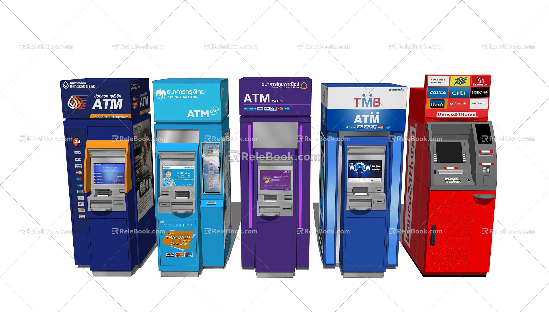 modern cash machine 3d model