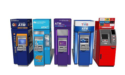 modern cash machine 3d model