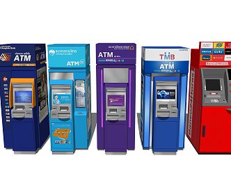 modern cash machine 3d model