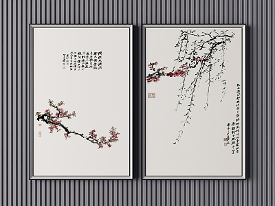 New Chinese Plant Painting Decorative Hanging Painting model